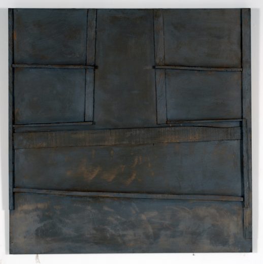 <strong>Carlos Rojas</strong>, <em>Untitled</em>,
Mixed Media and wood on canvas,
47.2 x 47.2 in, (120 x 120 cm.),
1991.
Published in the catalogue:
“Speaking of Abstraction:
Language Transitions in Latin American Art”
Photo #15. Page 56. Durban Segini Gallery. July 2016.