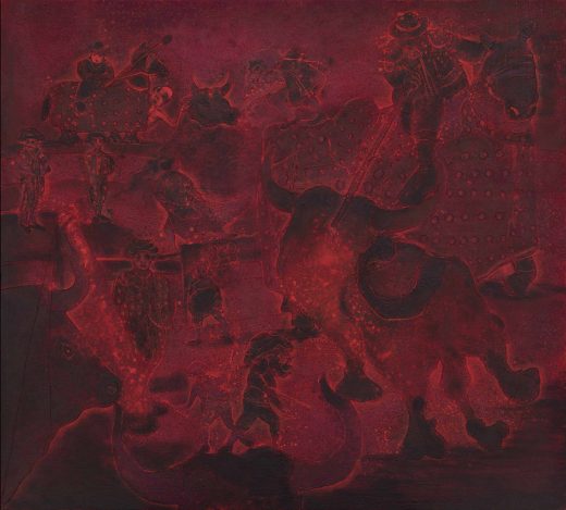 <strong>Sergio Hernandez</strong>, <em>Untitled</em>
Óleo y arenas sobre lino,
Oil and sand on canvas
70.8 x 78.7 in (180 x 200 cm.),
2018