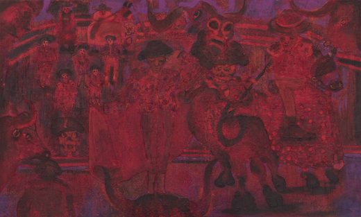 <strong>Sergio Hernandez</strong>, <em>Untitled</em>
Óleo y arenas sobre lino
Oil and sand on canvas
70.8 x 118.1 in (180 x 300 x 5 cm.),
2018